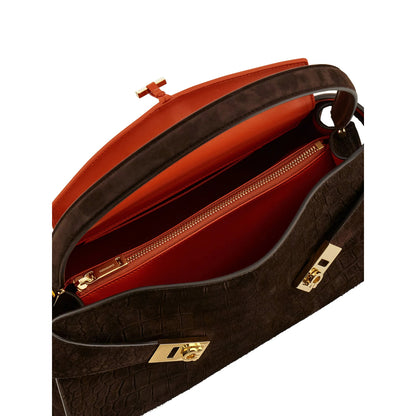 Shoulder Bag Soft Hug Brown Suede