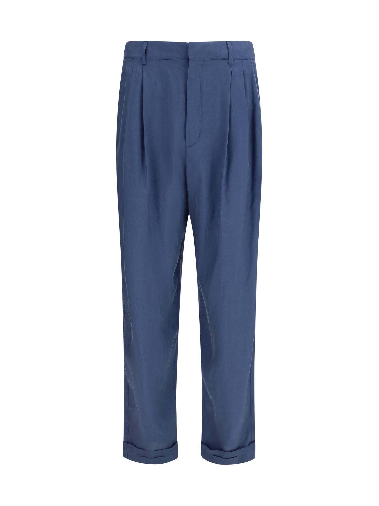 Tailored Trousers With Habutai Silk Belt