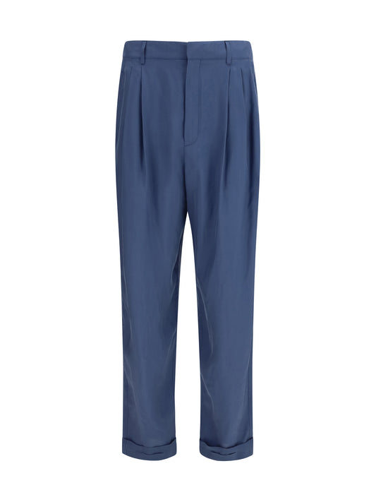 Tailored Trousers With Habutai Silk Belt