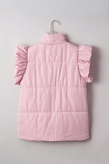 Threaded Pear Ava Sleeve Snap Puffer Vest