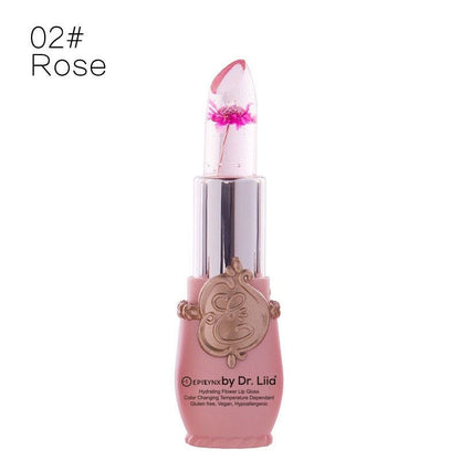 Color-Changing Flower Lip Gloss – Vegan, Gluten-Free, Hydrating Lip Balm