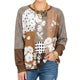 Cream Brown Print