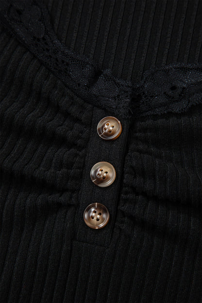 Threaded Pear Waverly Sleeve Ribbed top Long Sleeve Top