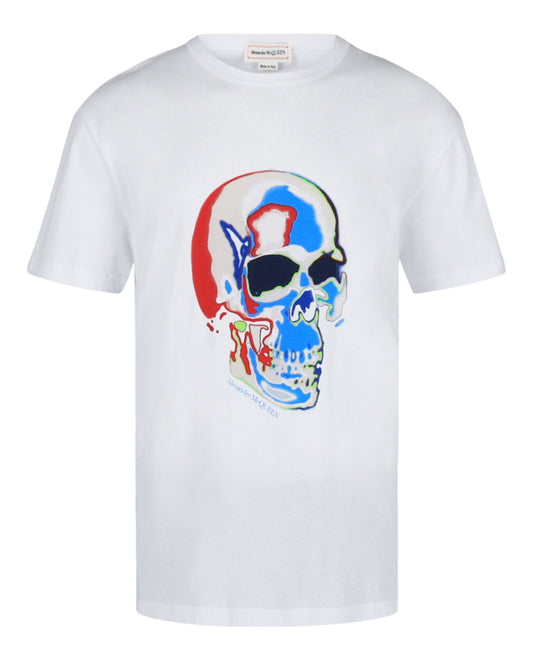 Alexander McQueen Solarized Skull Graphic T-Shirt