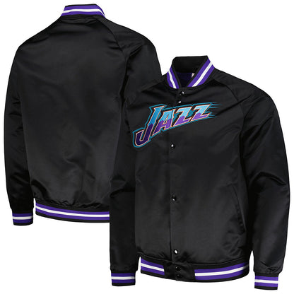 Mitchell & Ness Men's Lightweight Satin Jacket Vintage Logo Jazz Jackets