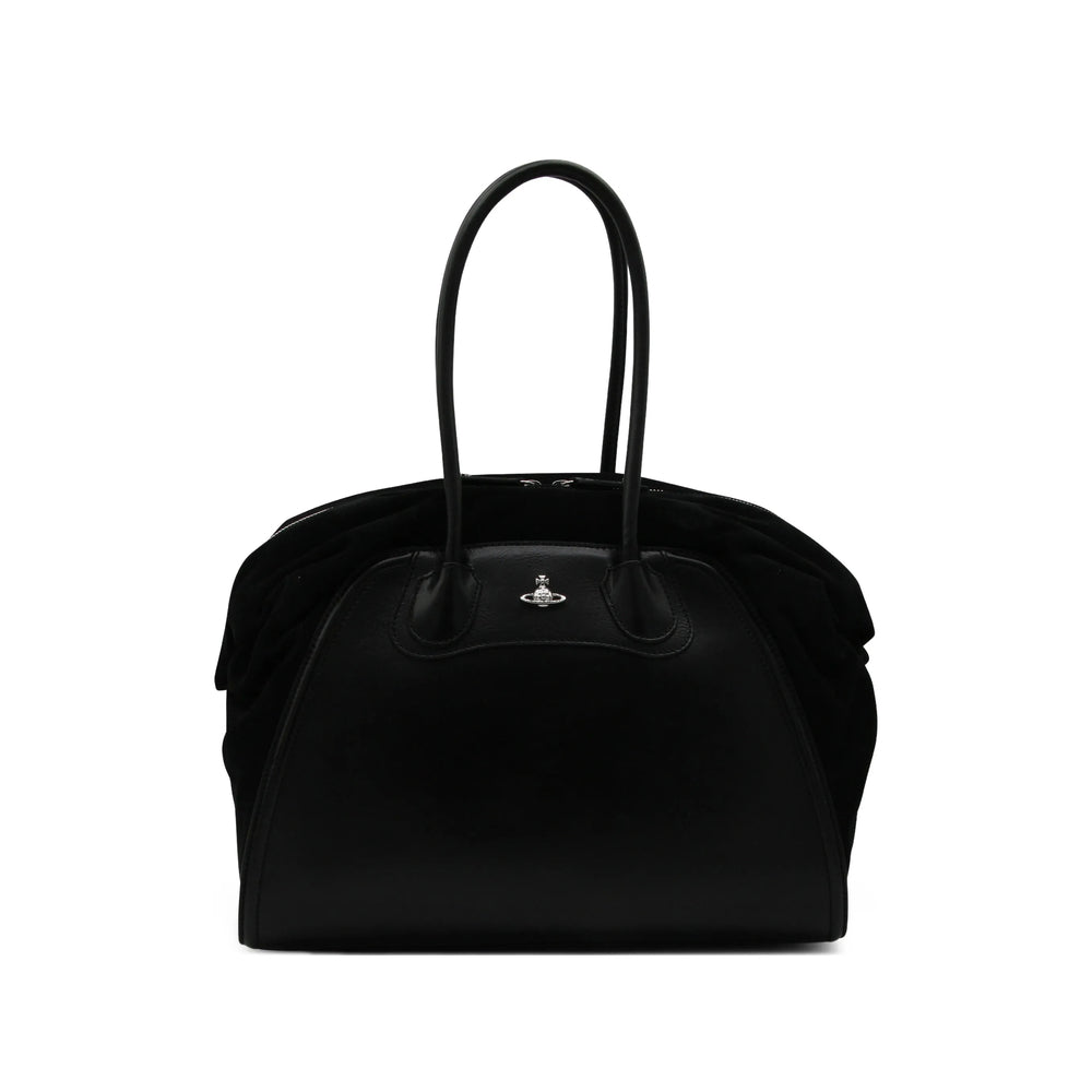 Shoulder Bag Black Calf Leather