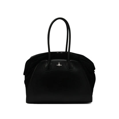 Shoulder Bag Black Calf Leather