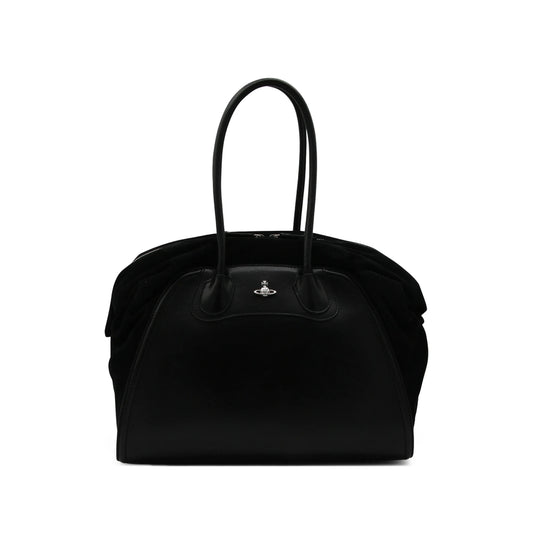 Shoulder Bag Black Calf Leather