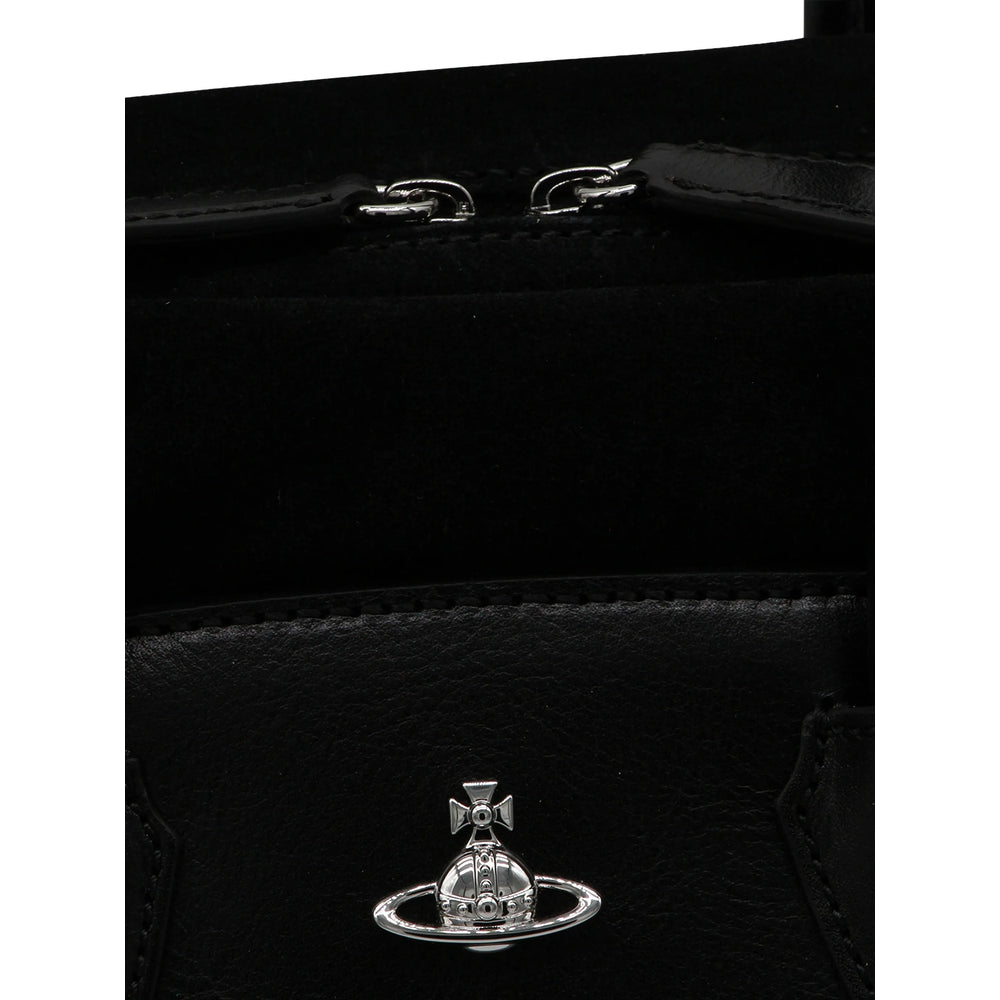 Shoulder Bag Black Calf Leather
