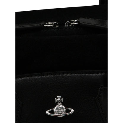 Shoulder Bag Black Calf Leather