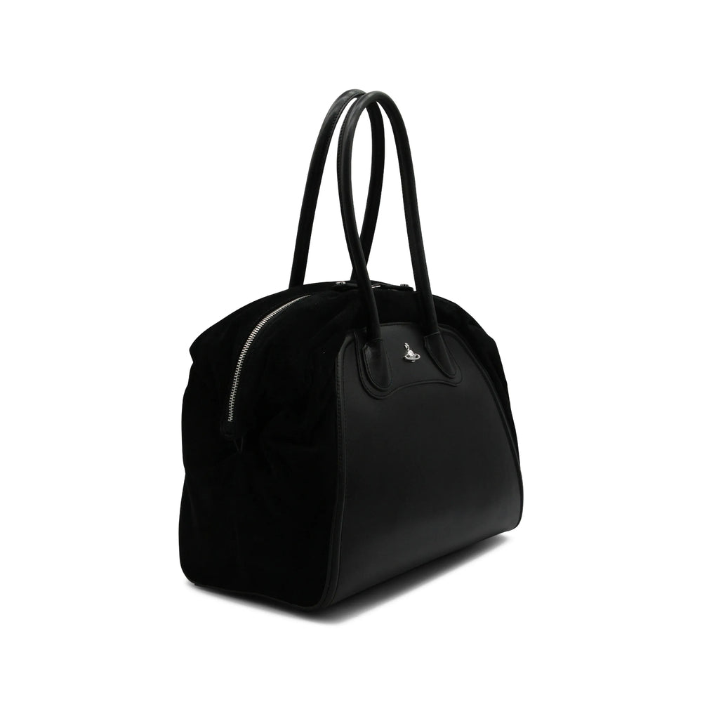 Shoulder Bag Black Calf Leather