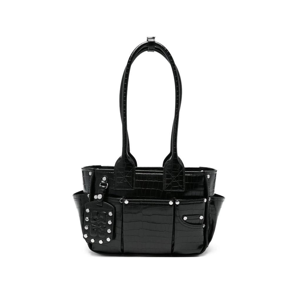 Tote Bag Black Croc Effect