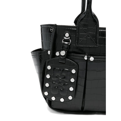 Tote Bag Black Croc Effect