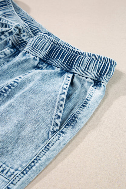Threaded Pear Yamileth Waistband Loose Straight Pants