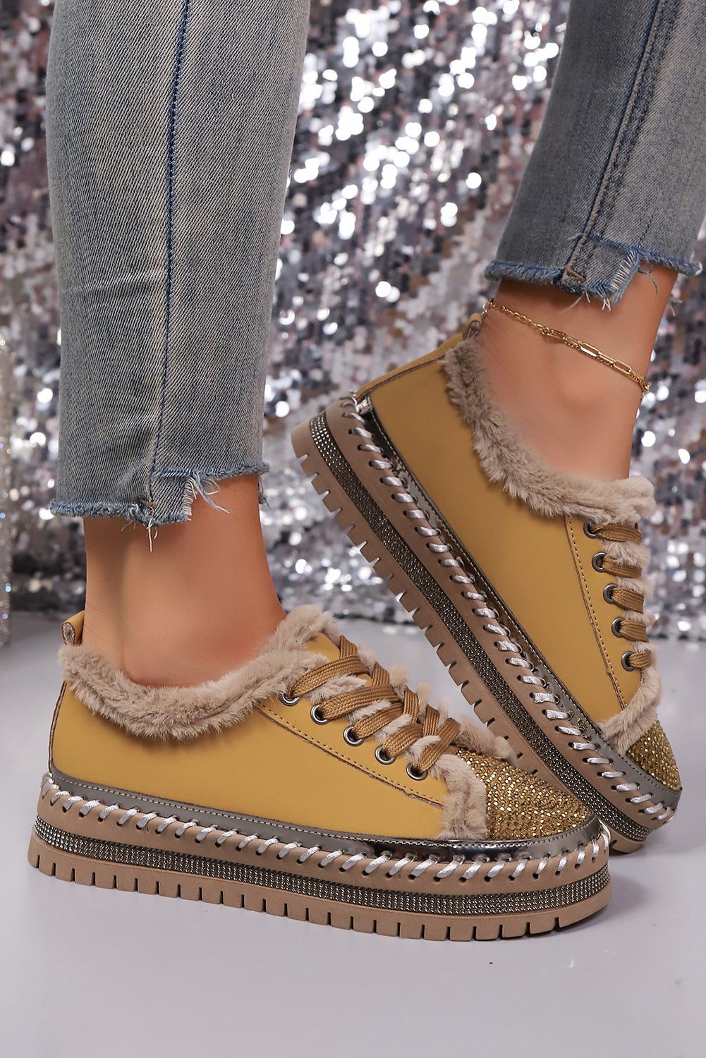 Threaded Pear Harper Lace Up Flat Shoes