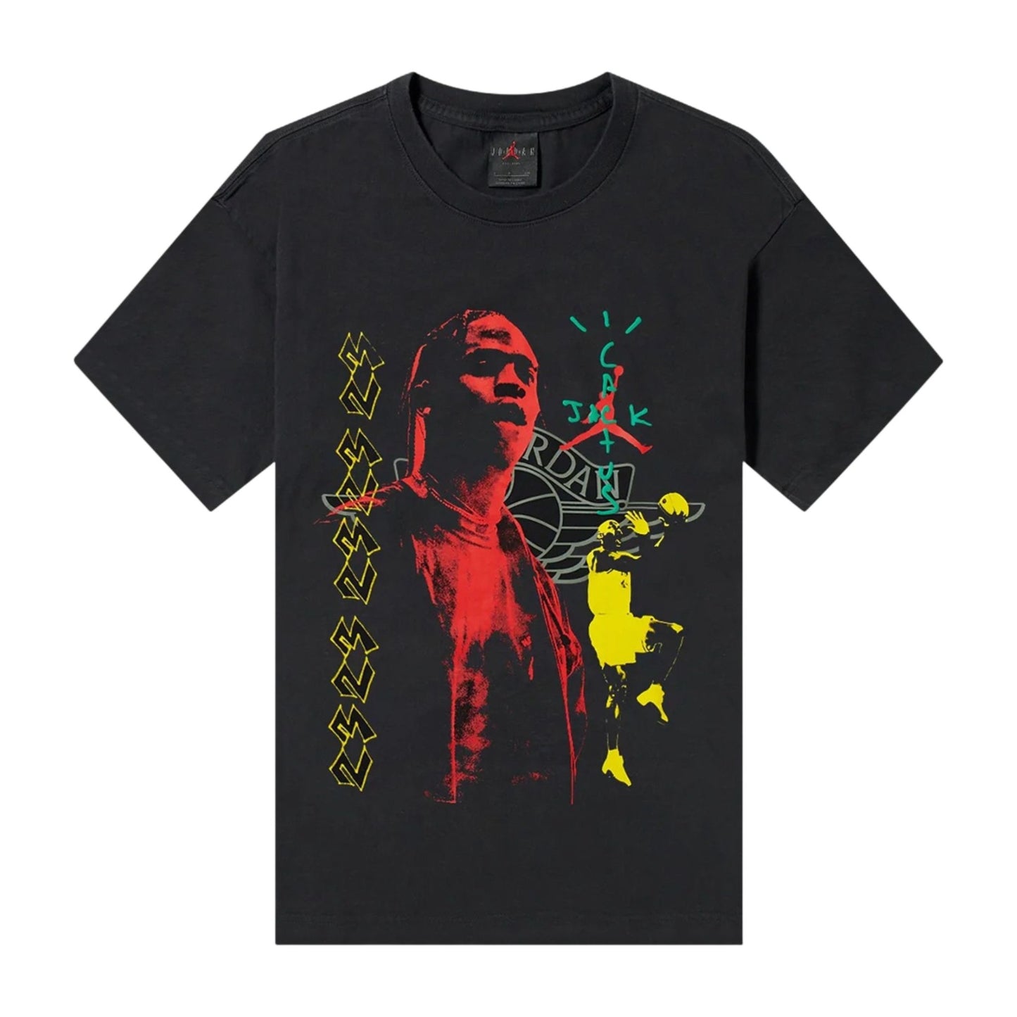 Air Jordan Men's X Travis Scott Cactus Jack Tee T-Shirt 'Black' T-Shirts