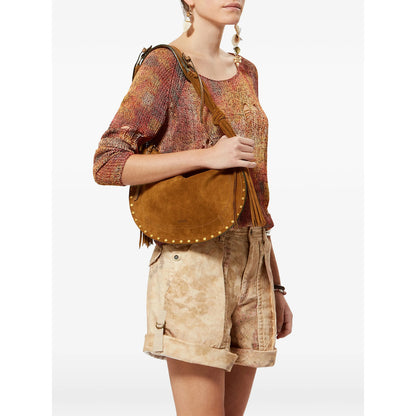 Shoulder Bag Brown Suede