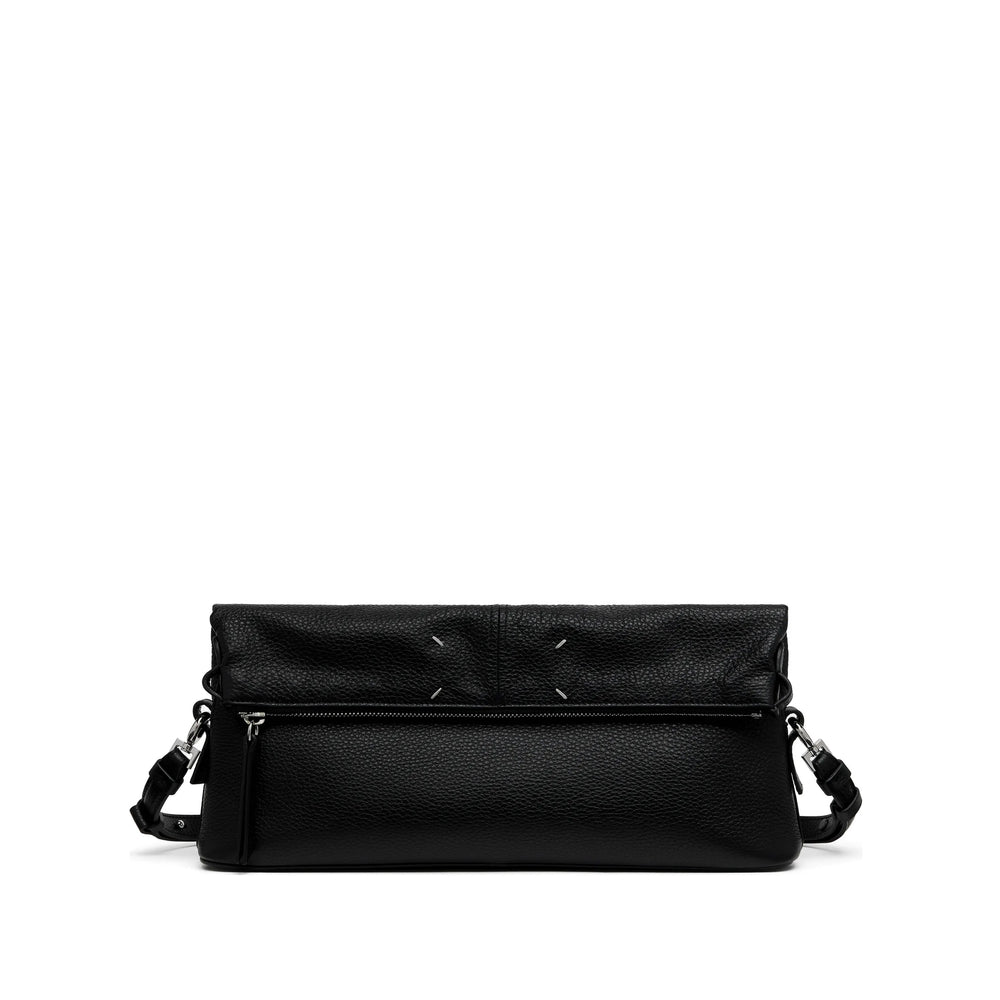 Satchel Bag in Black Calf Leather