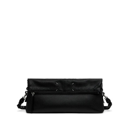Satchel Bag in Black Calf Leather
