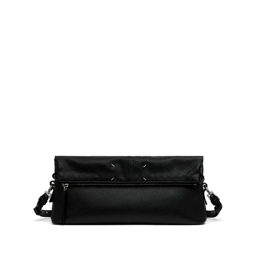 Satchel Bag in Black Calf Leather