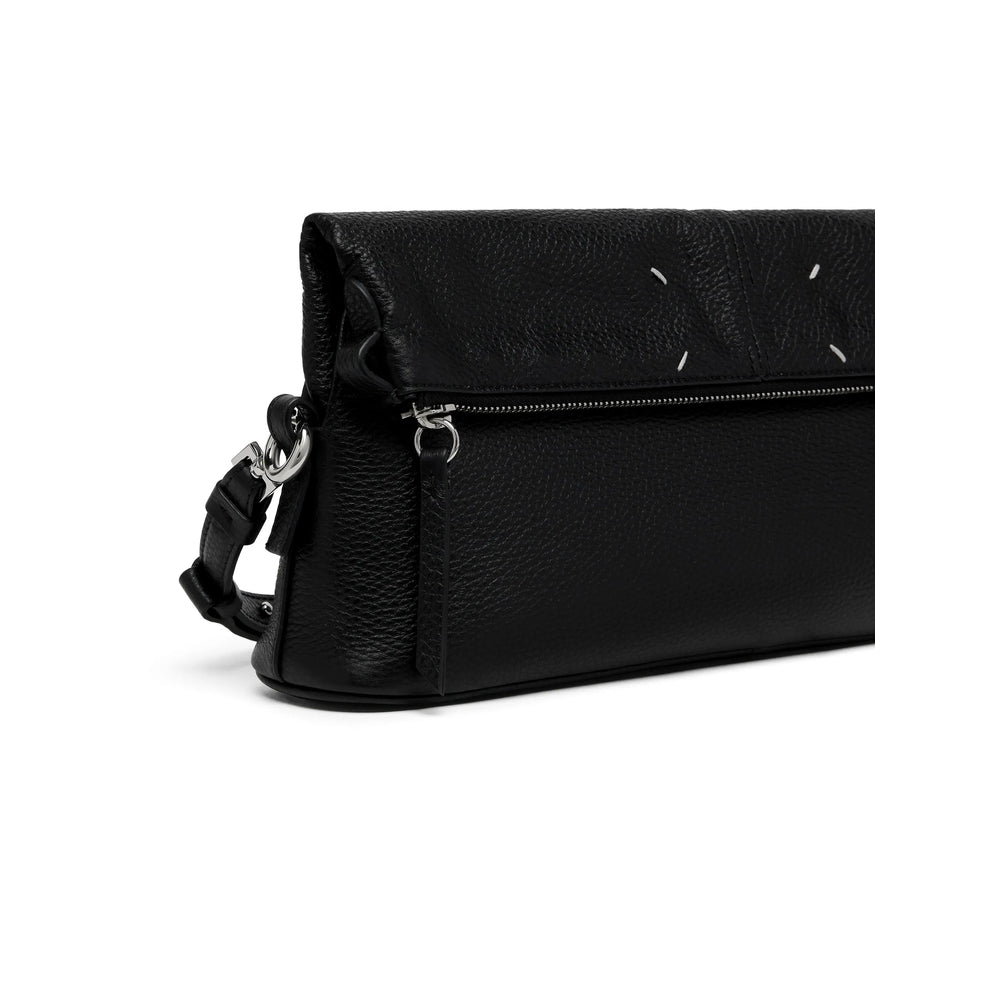 Satchel Bag in Black Calf Leather