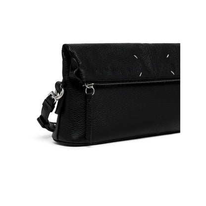 Satchel Bag in Black Calf Leather