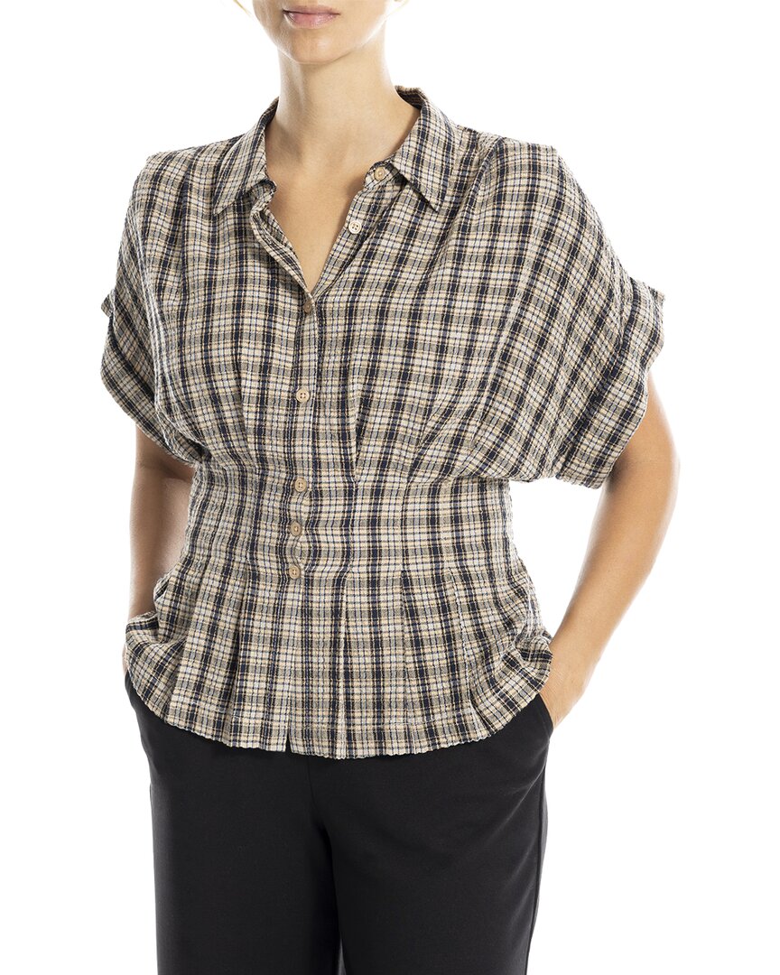 TAUPE/BLACK/SKY BLUE PLAID-011-
