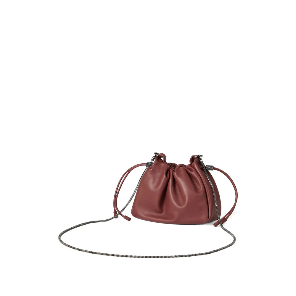 Bucket Bag Red Calf Leather