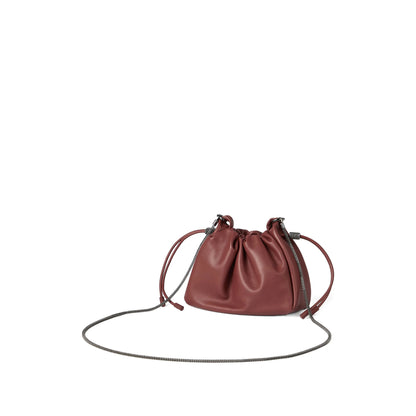 Bucket Bag Red Calf Leather