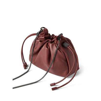 Bucket Bag Red Calf Leather