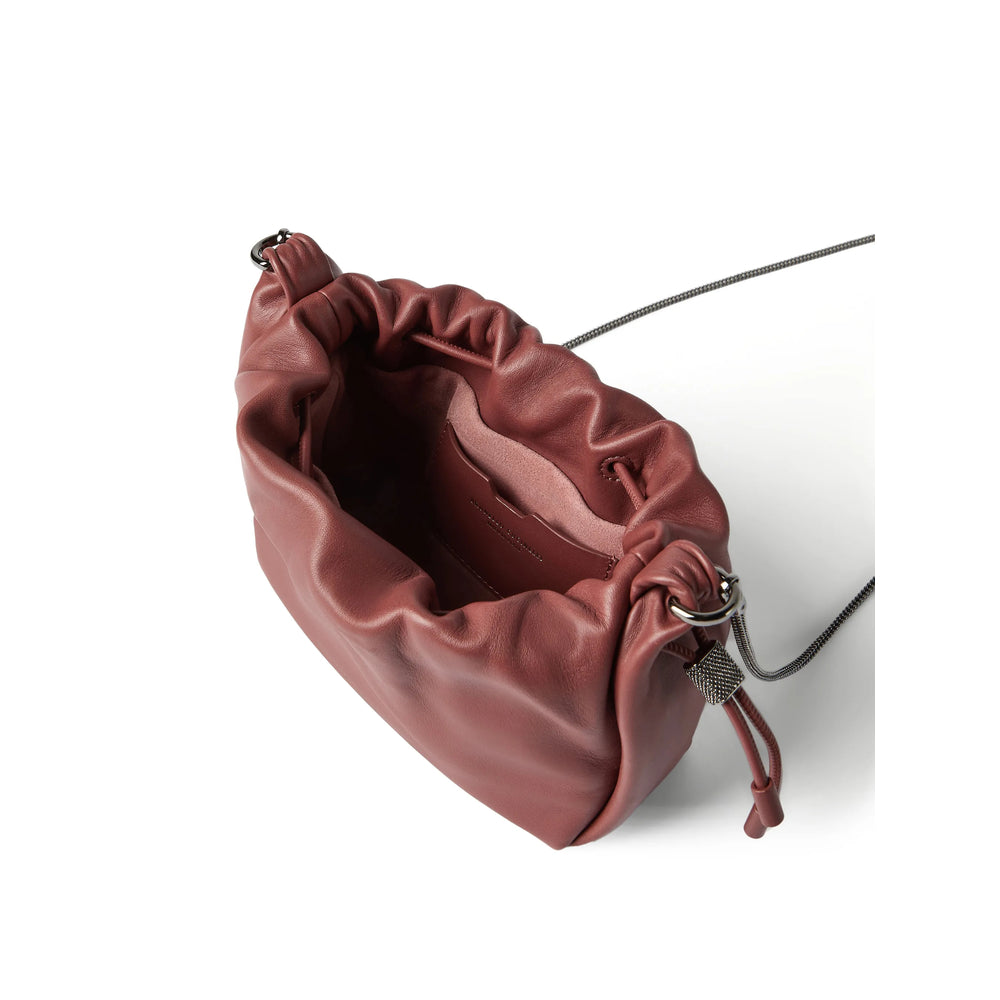Bucket Bag Red Calf Leather