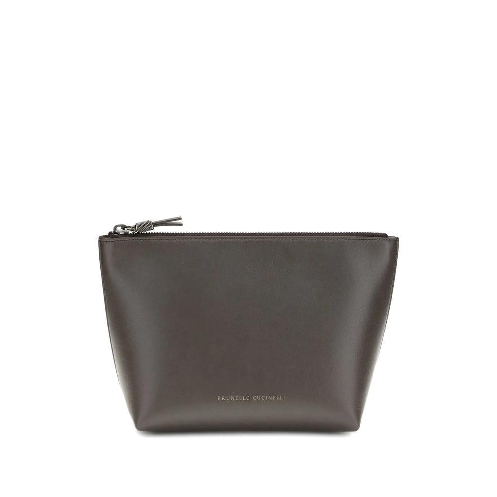 Clutch Bag Brown Calf Leather