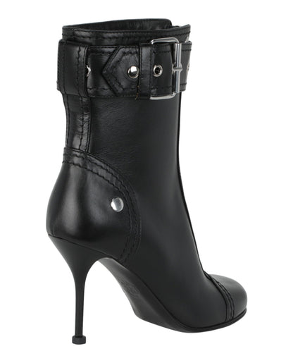 Alexander McQueen Buckle Detailed Ankle Boots