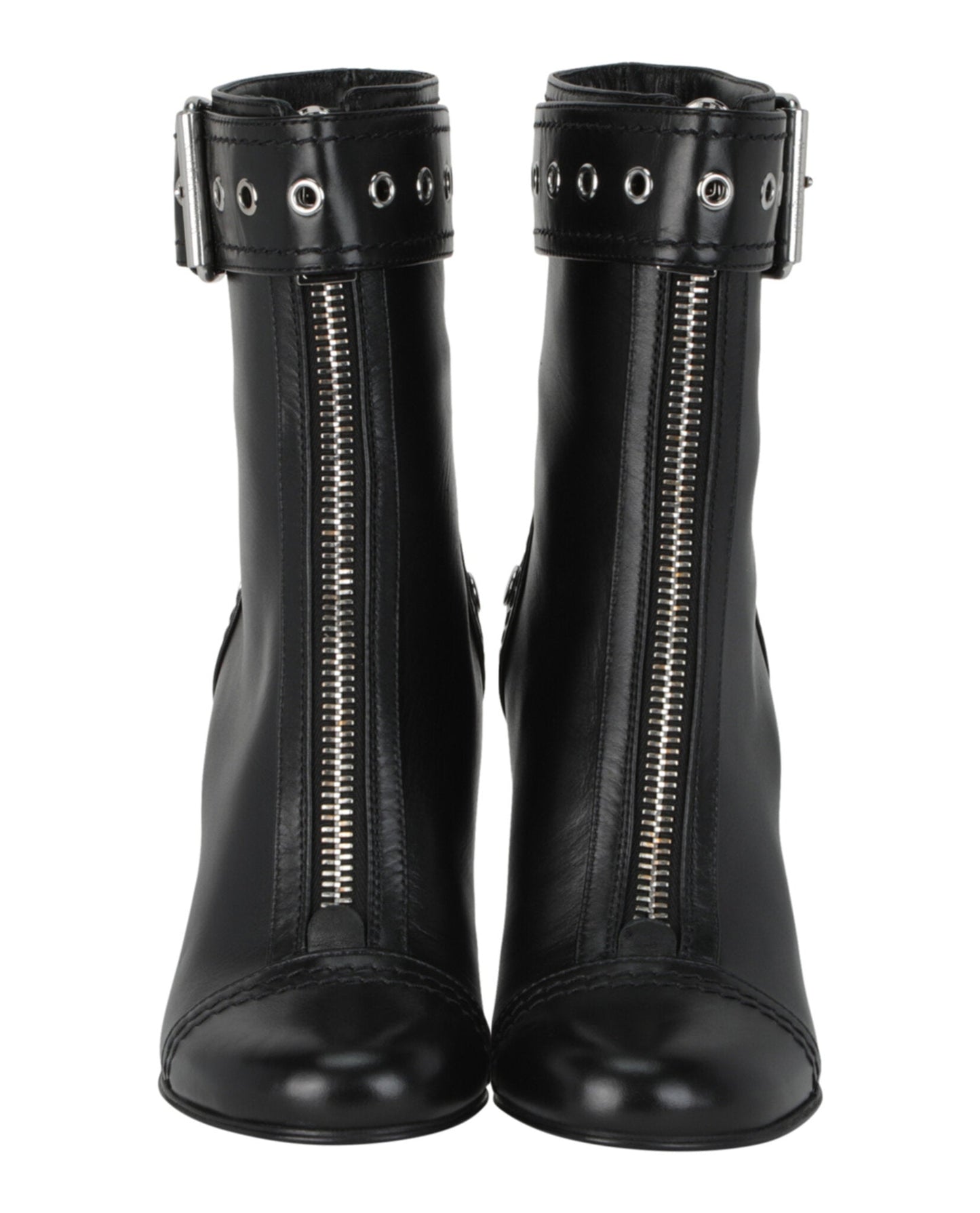 Alexander McQueen Buckle Detailed Ankle Boots