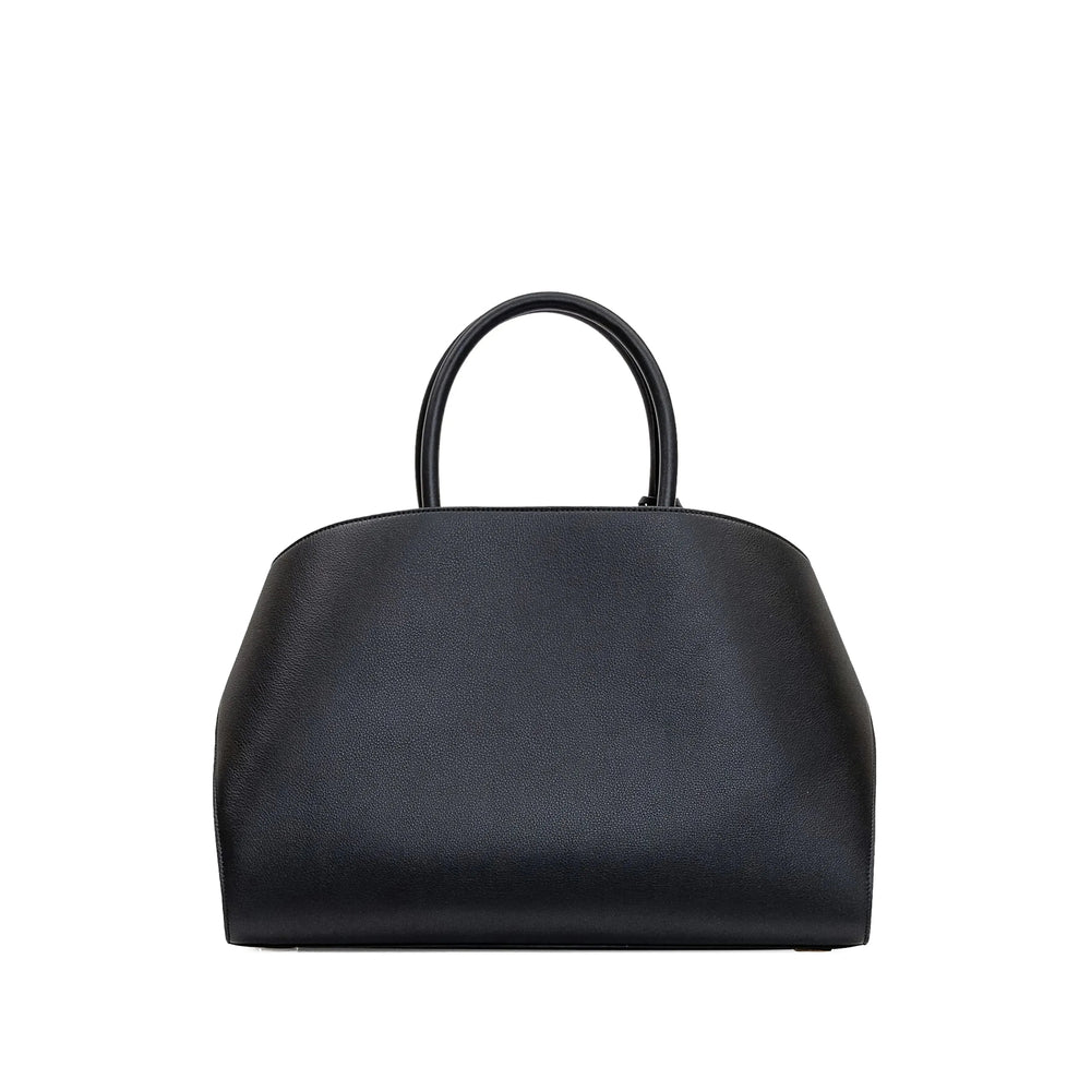 Tote Bag Calf Leather Black