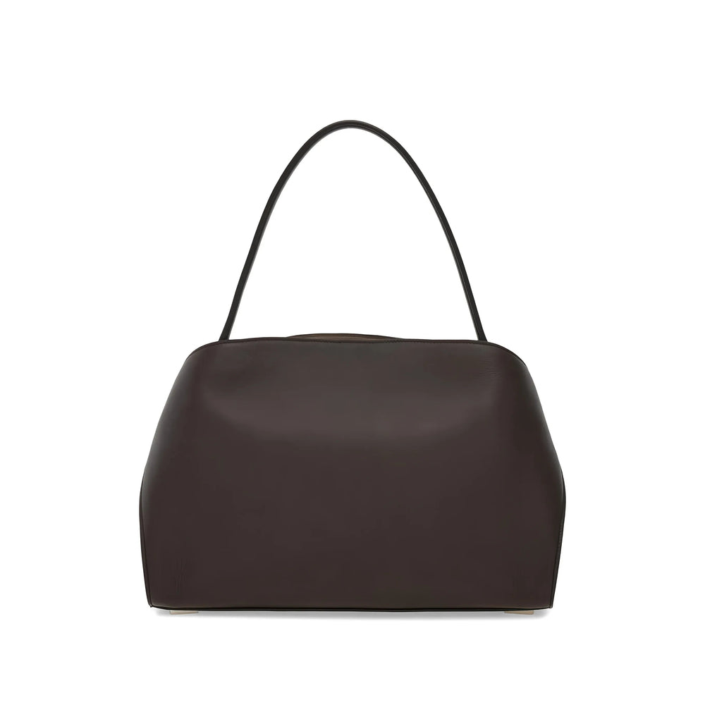 Shoulder Bag Brown Calfskin
