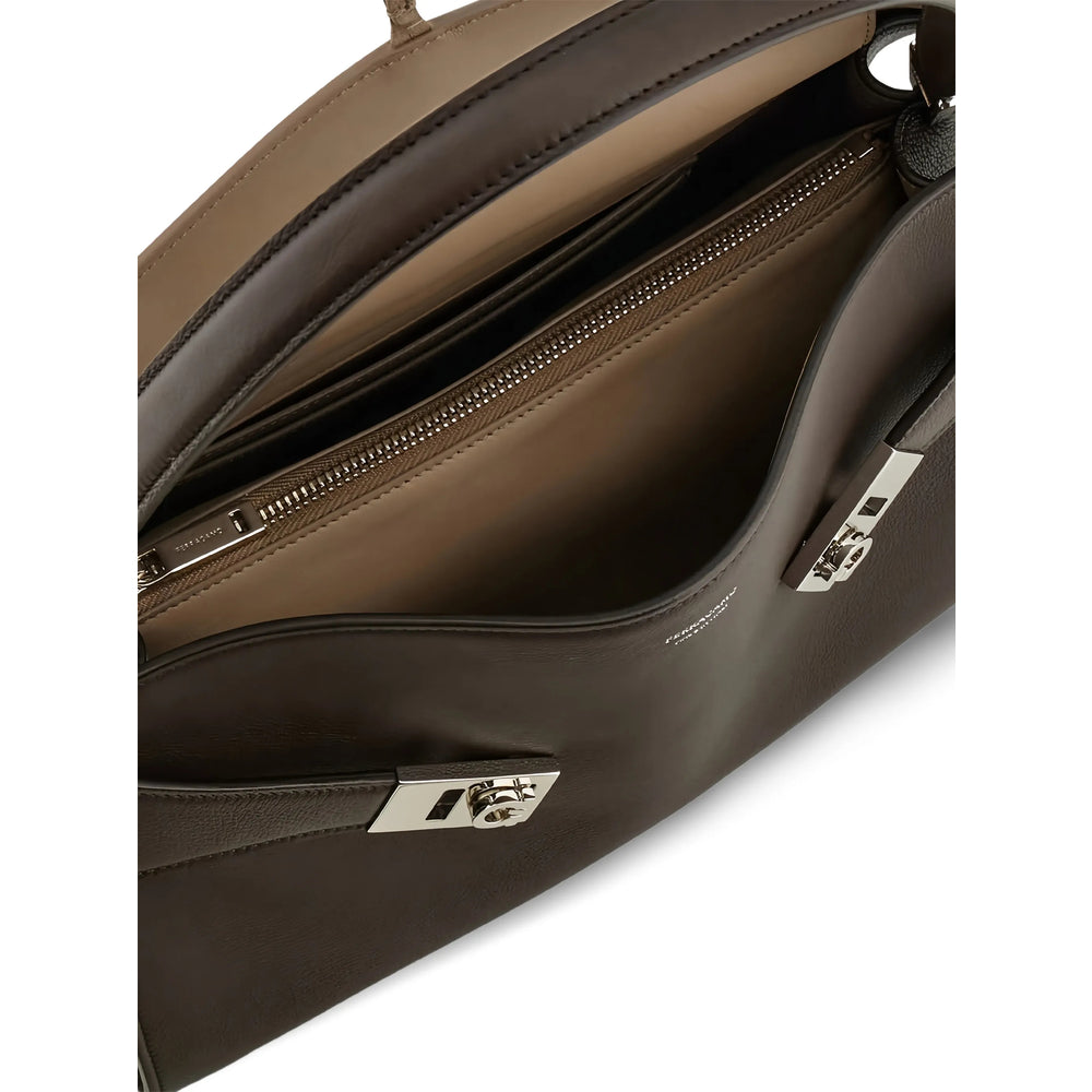 Shoulder Bag Brown Calfskin
