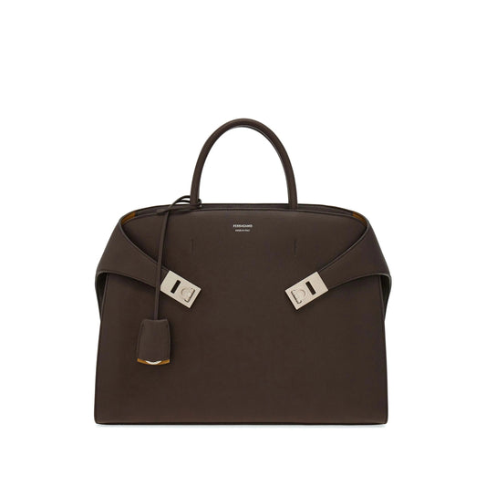 Leather Tote Bag Brown