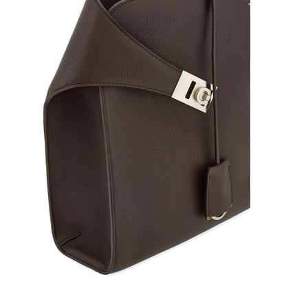 Leather Tote Bag Brown