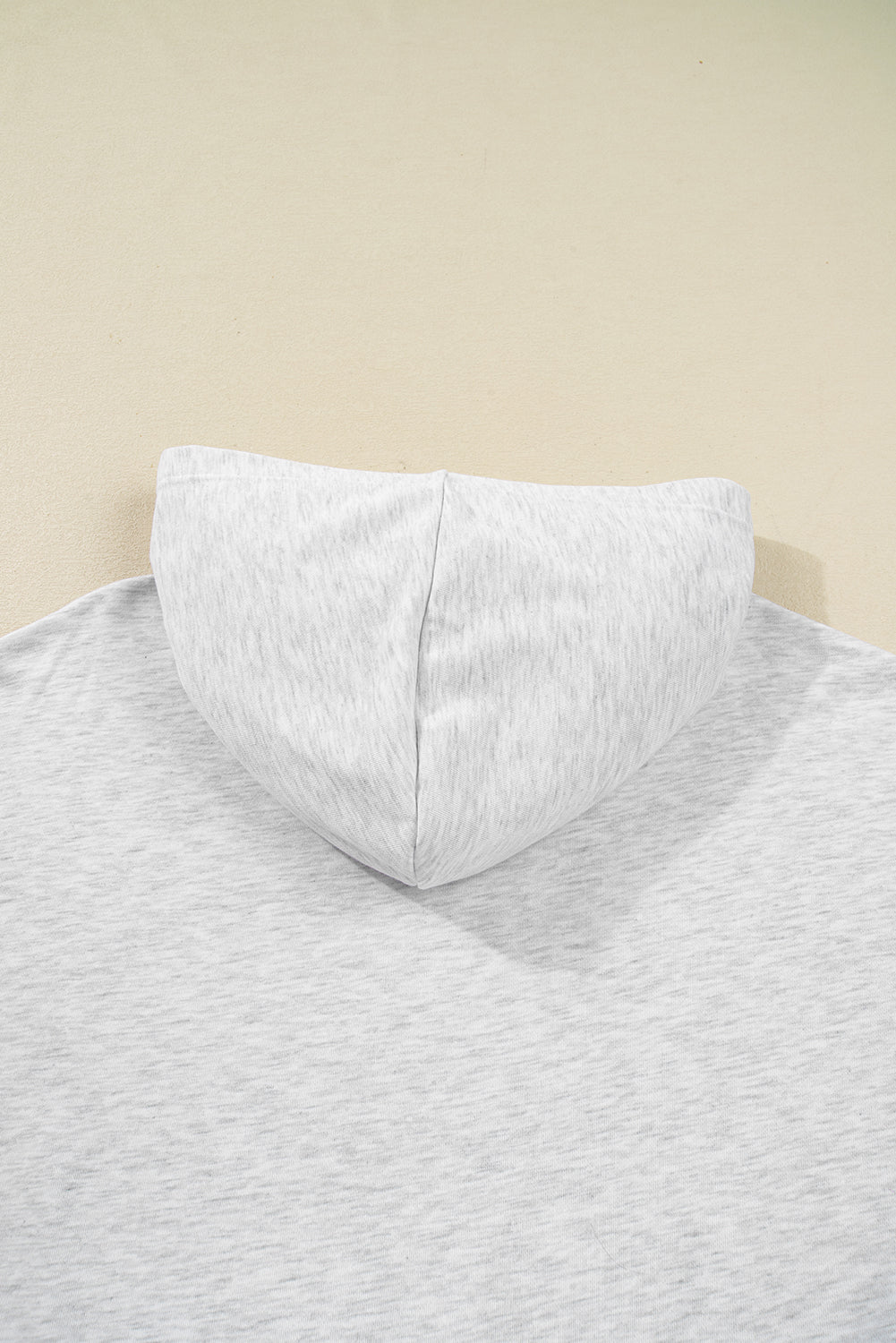 Sophia Patchwork Asymmetric Sleeve PLUS Hoodie - Light Gray / 1X - 14W-16W