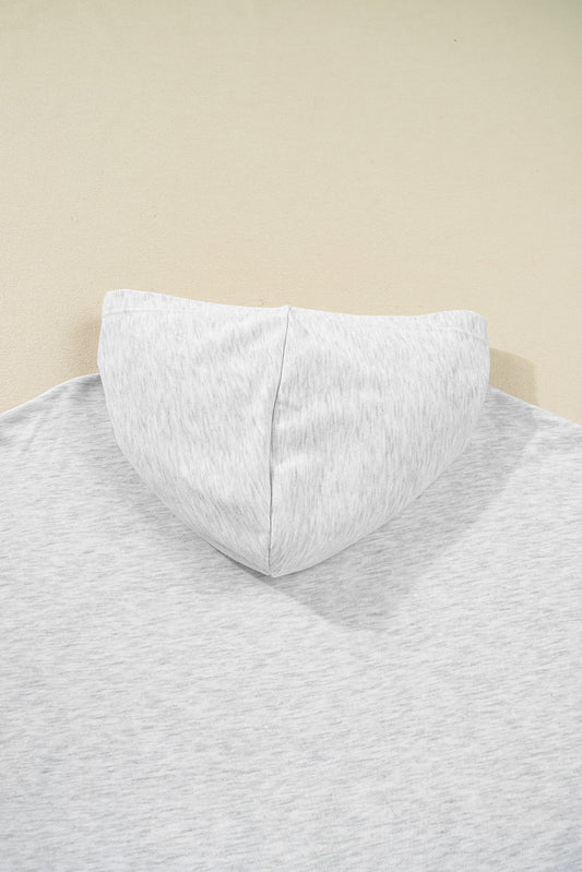 Threaded Pear Sophia Patchwork asymmetric Sleeve PLUS Hoodie