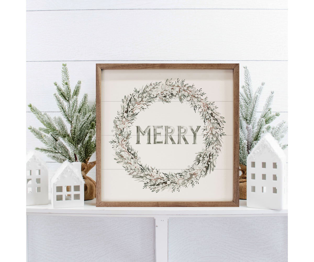 Kendrick Home Merry Wreath White