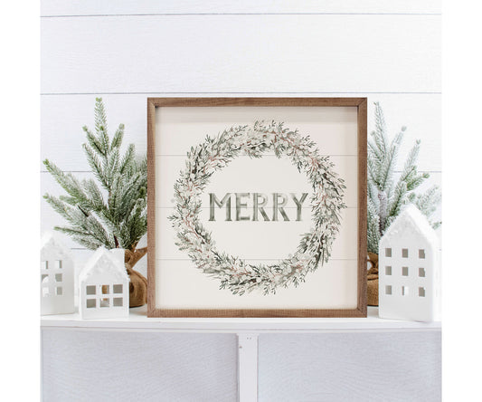 Kendrick Home Merry Wreath White