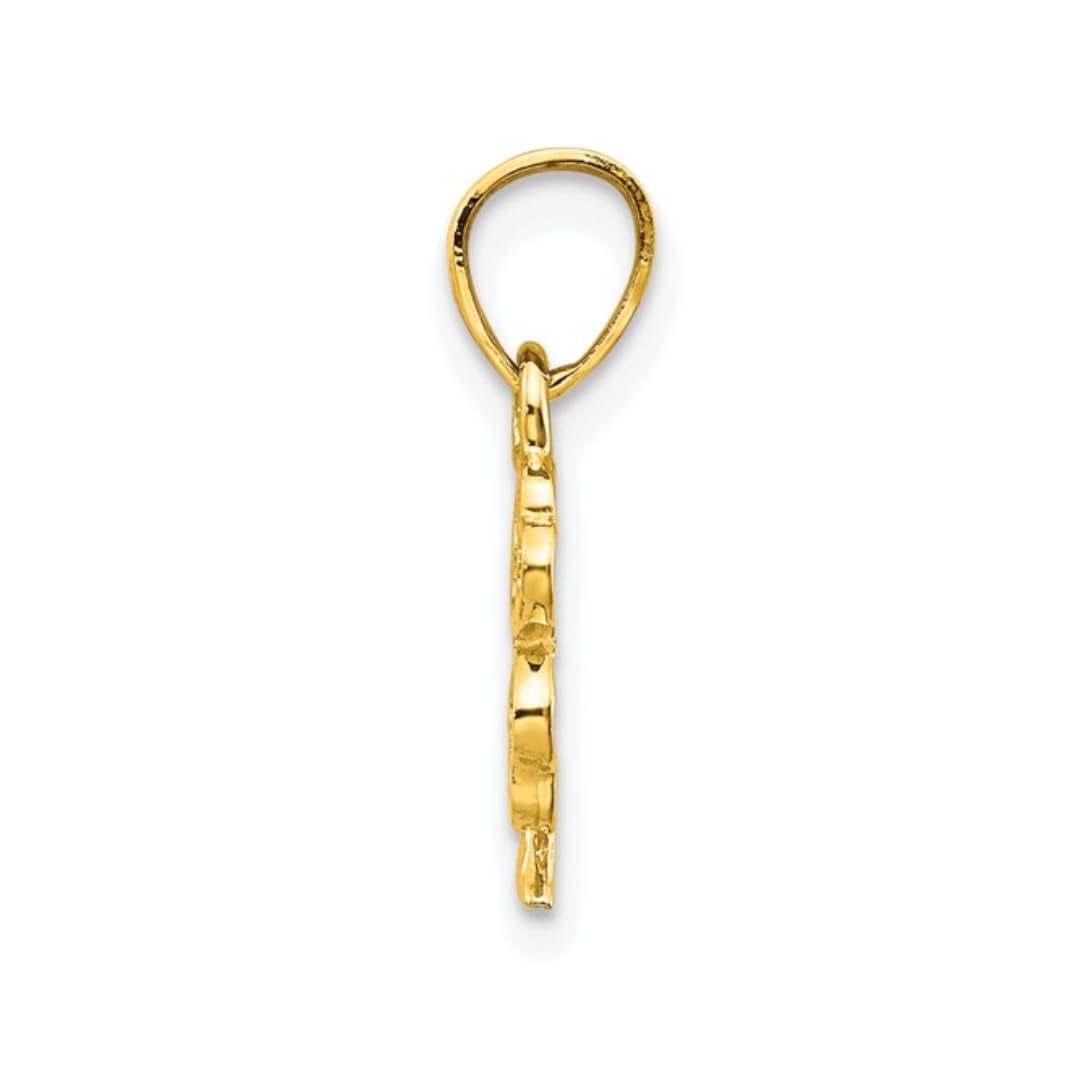 Four Leaf Clover Charm 10K Yellow Gold Pendant