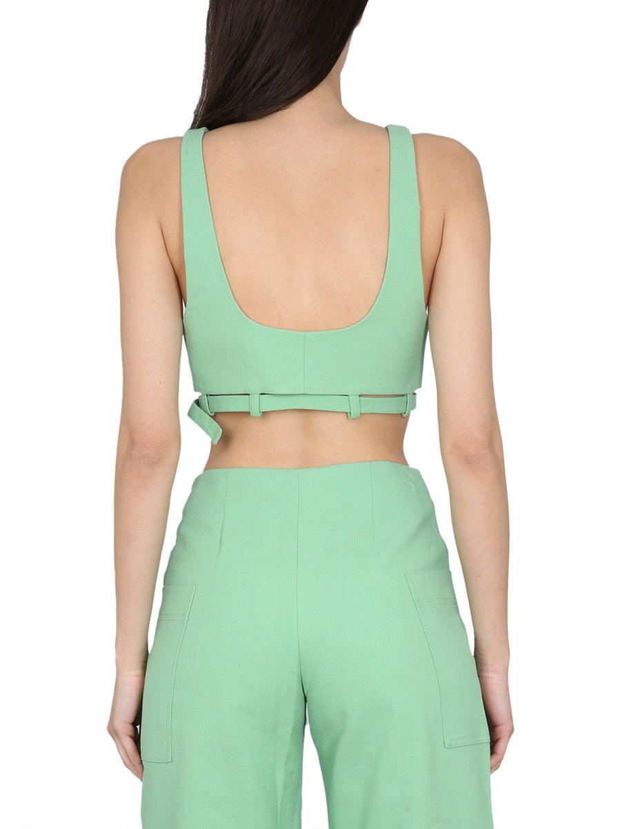 Green Crop Top