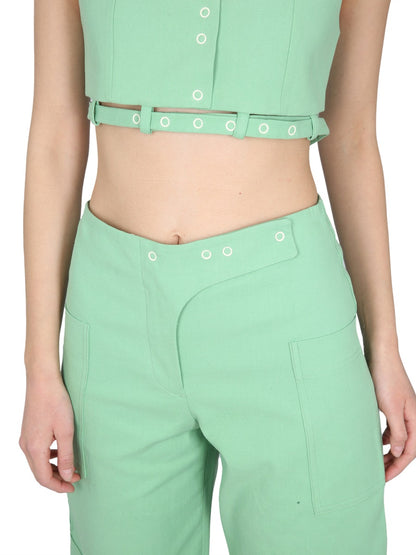 Green Crop Top