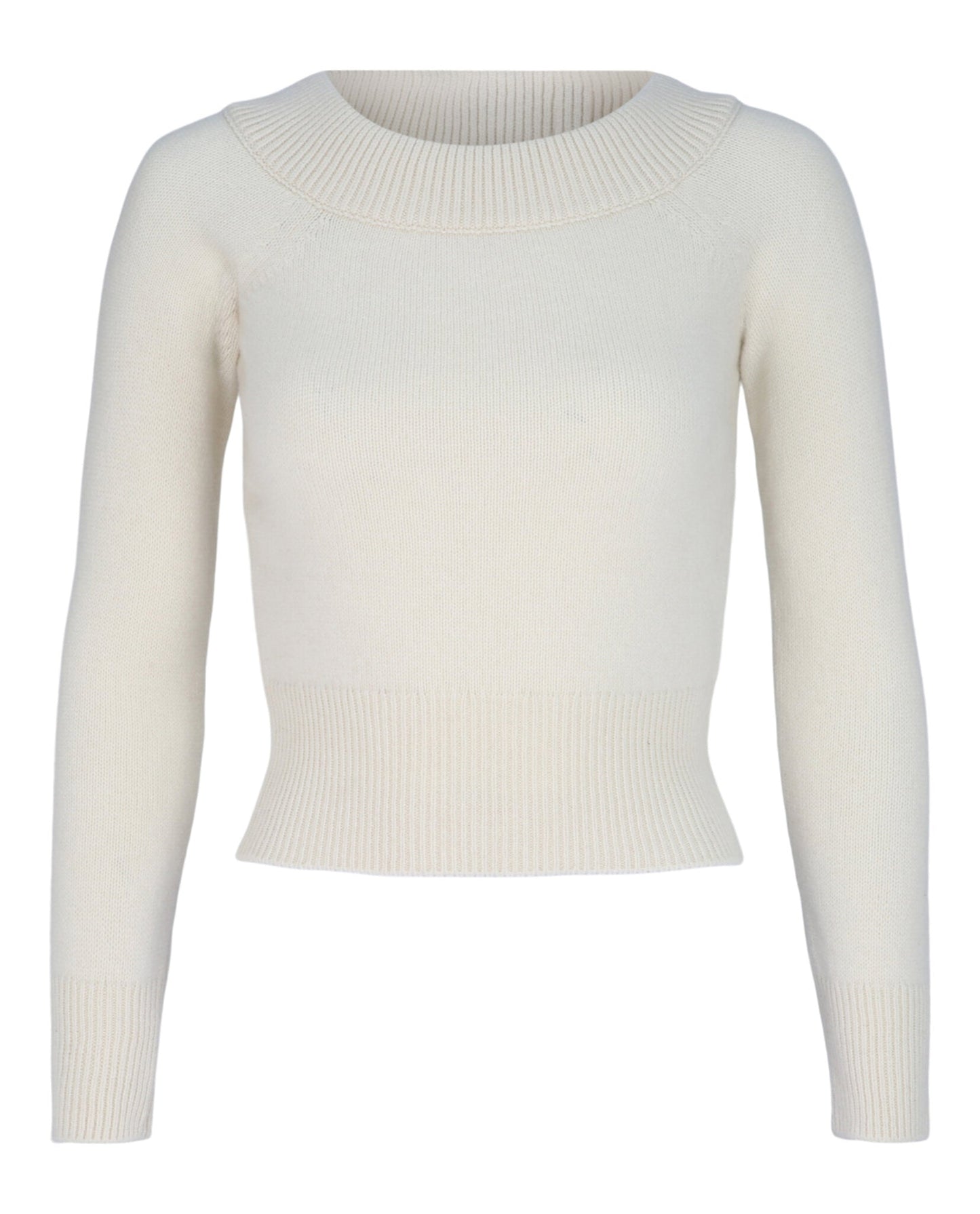 Alexander McQueen Off the Shoulder Cashmere Blend Sweater