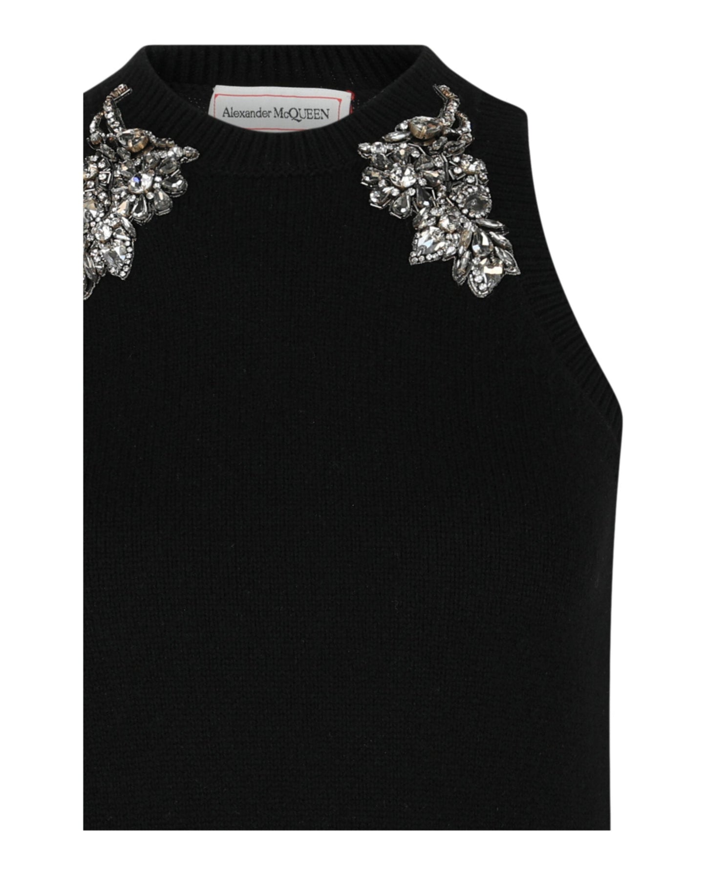 Alexander McQueen Crystal Embellished Racerback Tank Top