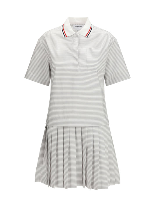 Cotton Polo Dress Medium Grey