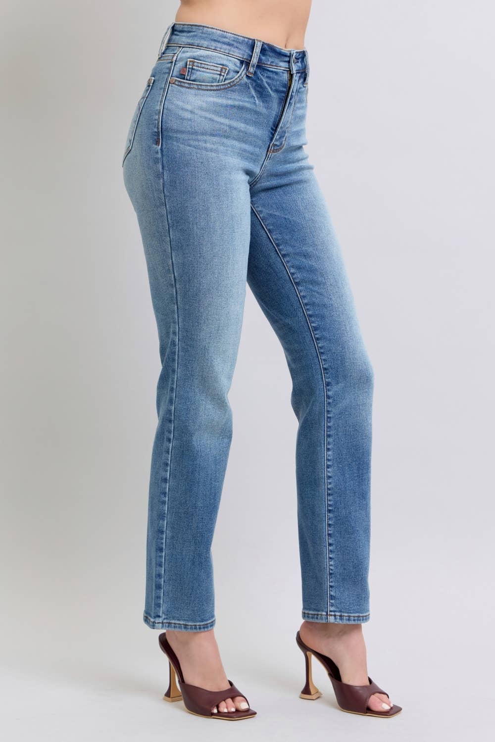 Shiloh - Vintage Wash Thermal Straight Jeans